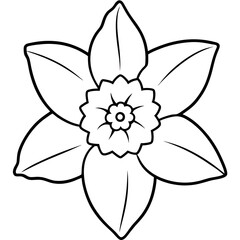 black and white flower