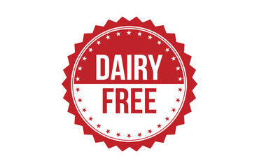 DAIRY FREE red ribbon label banner.