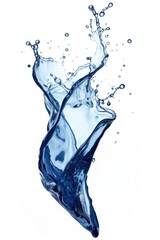 Water motion water white background.