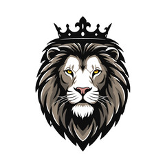 Majestic Lion Artwork With Crown Symbolizing Strength and Royal Authority