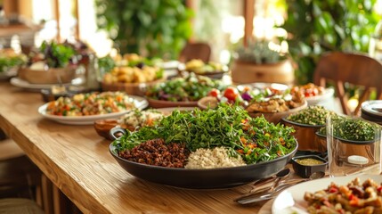 Fototapeta premium Culinary Exchange Among Neighbors with Delicious Home-Cooked Dishes