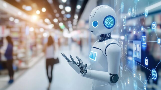 Virtual assistant helping with order tracking, enhanced online shopping support. 