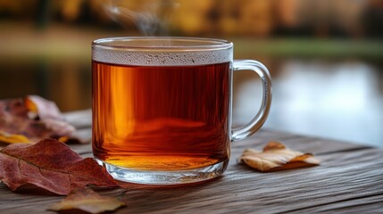 Warm Autumn Tea by the Lake: A Cozy Fall Beverage