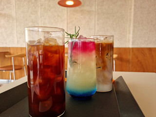 
It is a cafe with drinks.