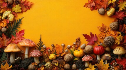 Autumnal Harvest: A Vibrant Composition of Fall's Bounty