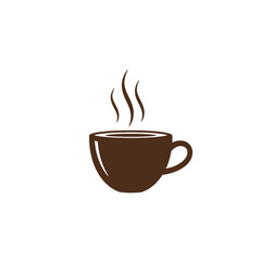 Illustration of a Steaming Hot Coffee Cup with Elegant Design