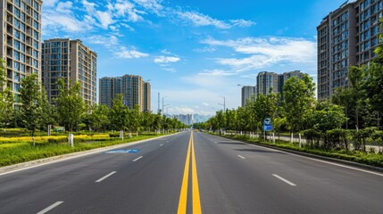 Fototapeta premium A view of a tech company headquarters in China Silicon Valley. Copy space.