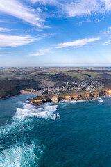 Fototapeta premium Ariel view of Port Campbell Australia