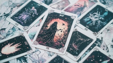 Mystical Tarot Cards Spread  Fortune Telling  Occult  Divination  Esoteric  Gothic  Fortun