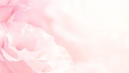 Obraz premium Banner for a website with a closeup view of pink eustoma flower. Soft pastel wedding background. Pink tulips on a turquoise background with copy space. Top view, banner for website.