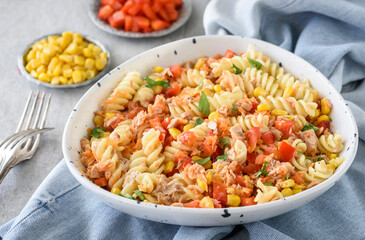 Vegetarian pasta served 