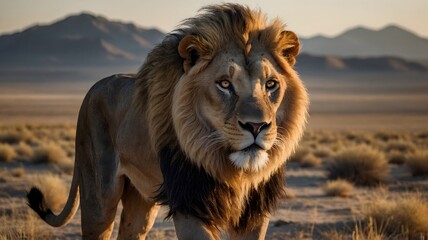 Mythical Panthera leo Vereshchagini as Guardian of the Central Asian Desert