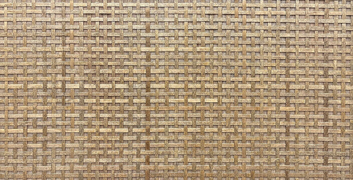 Fototapeta Wickerwork texture background and bamboo. The ancient classic pattern