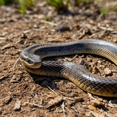 Rebirth in the Wild: Snake Shedding Its Skin Beneath the Sun