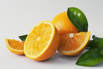 Fototapeta premium Orange citrus grapefruit lemon plant.