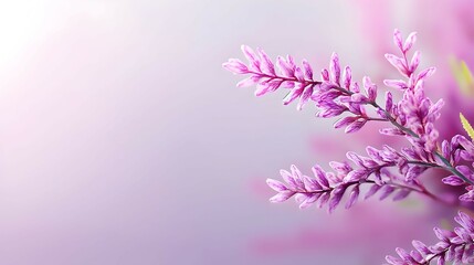 Obraz premium Closeup of Delicate Purple and Pink Blossoms Soft Focus Background