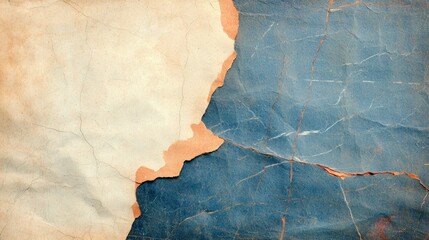 Aged Paper Texture  Vintage  Grunge  Marble  Crackle  Torn  Blue  Beige  Background