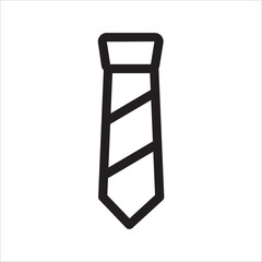 Tie icon in trendy flat style isolated on background.