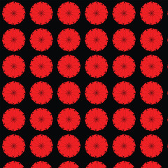 seamless pattern with red flowers design