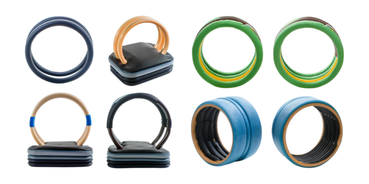 Colorful Gymnastic Rings and Balance Equipment for Workouts