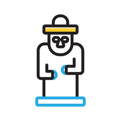 Vector multi color icon for Jeju