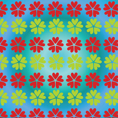 seamless pattern with colorful hearts design abstract