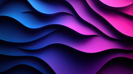 Abstract waves in vibrant shades of blue and pink, creating a dynamic visual flow and depth