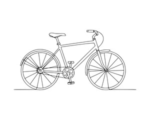 Bicycle isolated on white background