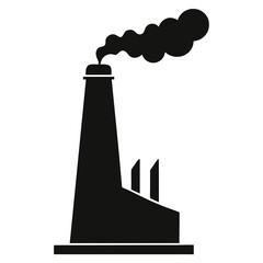 vector of industrial chimney with smoke
