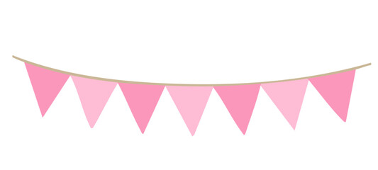 ピンクのガーランド（線なし）