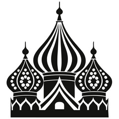 vector illustration of an ancient dome patterns