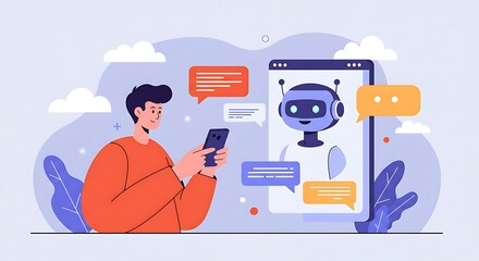 Engage with AI chatbot on mobile app