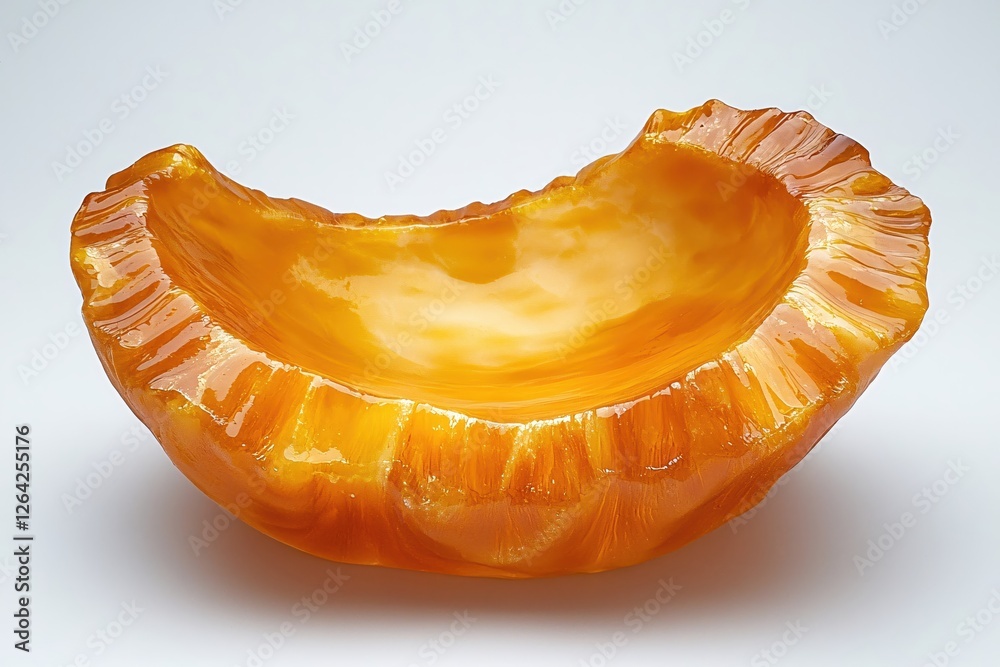 Aufkleber abstract amber glass bowl with textured surface a warm glow and artistic design element