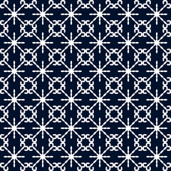 stitch Japanese Sashiko pattern embroidery abstract seamless geometric ornaments white stitch line artwork indigo blue background fashion design template decoration hand drawn printed needlework quilt