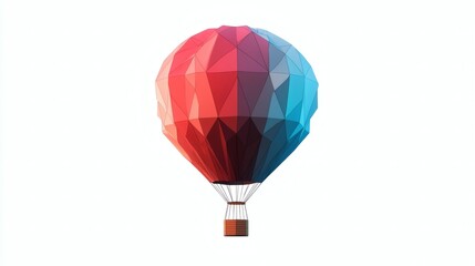 Obraz premium Colorful Geometric Hot Air Balloon Design with Modern Aesthetic