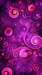 Abstract swirls and circles in shades of pink and purple, creating a vibrant and dynamic design.