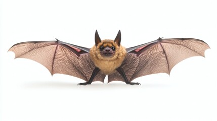 Charming Bat with Outstretched Wings and Playful Expression