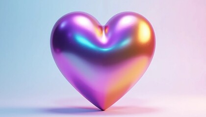 Obraz premium pink heart on a white background