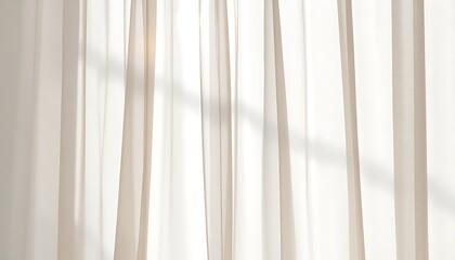 Fototapeta premium Sheer Curtains Sunlight Window Drapes Interior Design