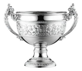 Victorious celebration trophy event hall silver cup elegant isolated on transparent background