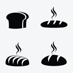 Fresh Baked Bread Vector Bundle with Steam.