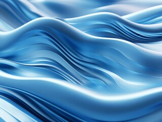 Fototapeta premium Abstract blue lines, geometric design, 3d render, Generative AI