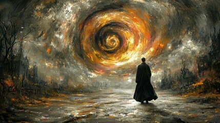 The Wanderer Contemplates the Celestial Vortex