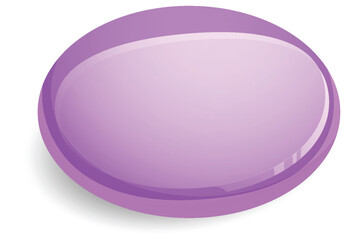 Glossy Purple Button Vector Illustration