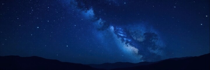 Fototapeta premium starry night sky with twinkling stars on dark background, dark, astronomical objects