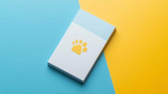 Yellow Paw Print Notebook - Powered by Adobe