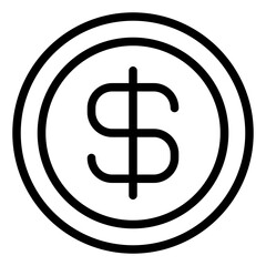 Minimalist Dollar Sign Icon Design