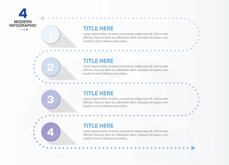 Infographic 4 options or step for presentation. Business icons concept.