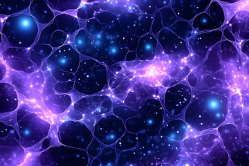 Galactic Nebula Glowing veins span the void in the cosmos for an otherworldly backdrop generative AI