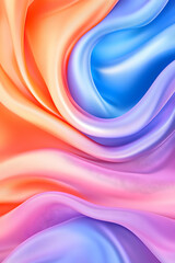 Naklejka premium Abstract colorful flowing fabric background, elegant design, use for presentations generative AI
